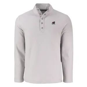 UGA Men's Cutter & Buck Snap Pullover Fleece 25'
