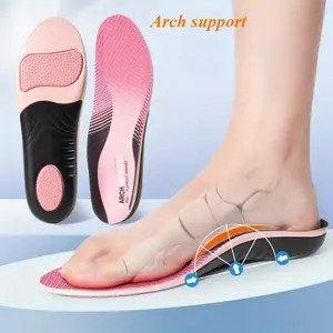 High Arch Support Inserts for Men & Women - EVA Shoe Insoles, Shock Absorbing Insoles with Arch, Shock Absorption & Heel Cushioning - for running, Standing All Day, Flat Feet,, Boots, Sneakers, Athletic Footwear (Unisex)