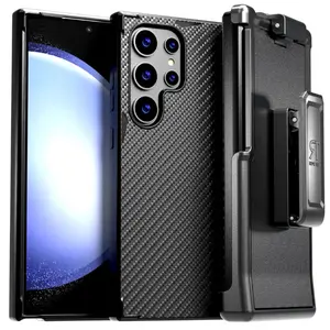 Rome Tech Galaxy S24 Ultra 2024 Case Shockproof Dual Layer with 180° Belt Clip Holster & Kickstand for Hands-Free Use