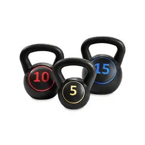 Fitness equipment  3 Pieces 5 10 15lbs Kettlebell Weight Set Outdoor agility training