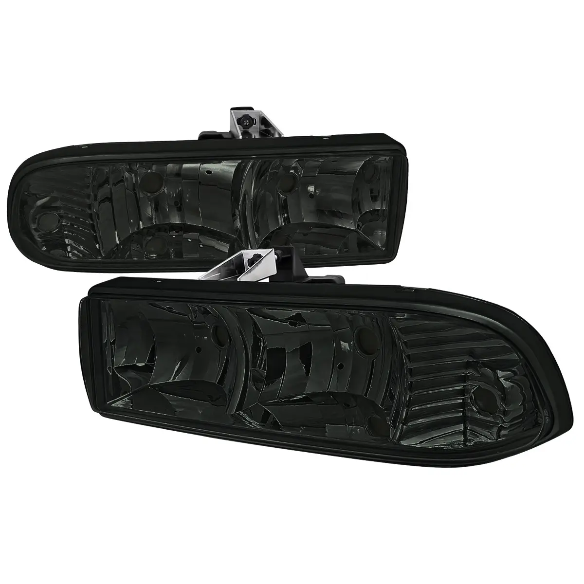 1998-2004 Chevrolet S10/Blazer Factory Style Headlights (Chrome Housing/Smoked Lens)