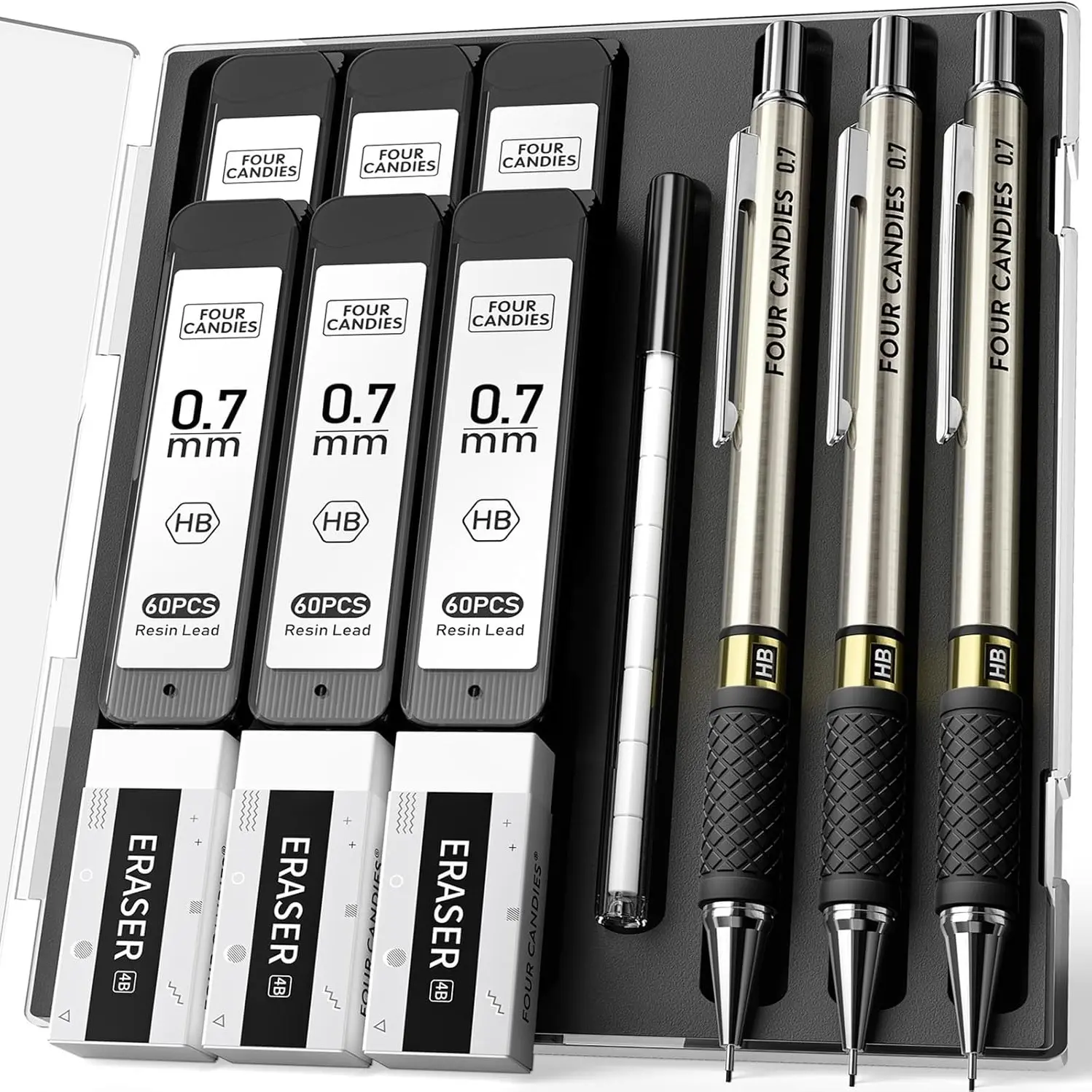 3PCS 0.7mm Art Mechanical Pencil Set
