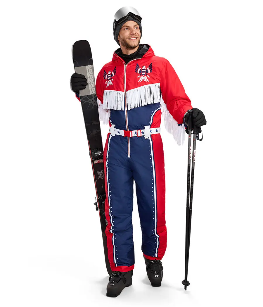 Men's Classic Sporty Chic Free Bird Snow Suit for Male Skiing, with Adjustable Cuff, High-Quality, Protective Fabric