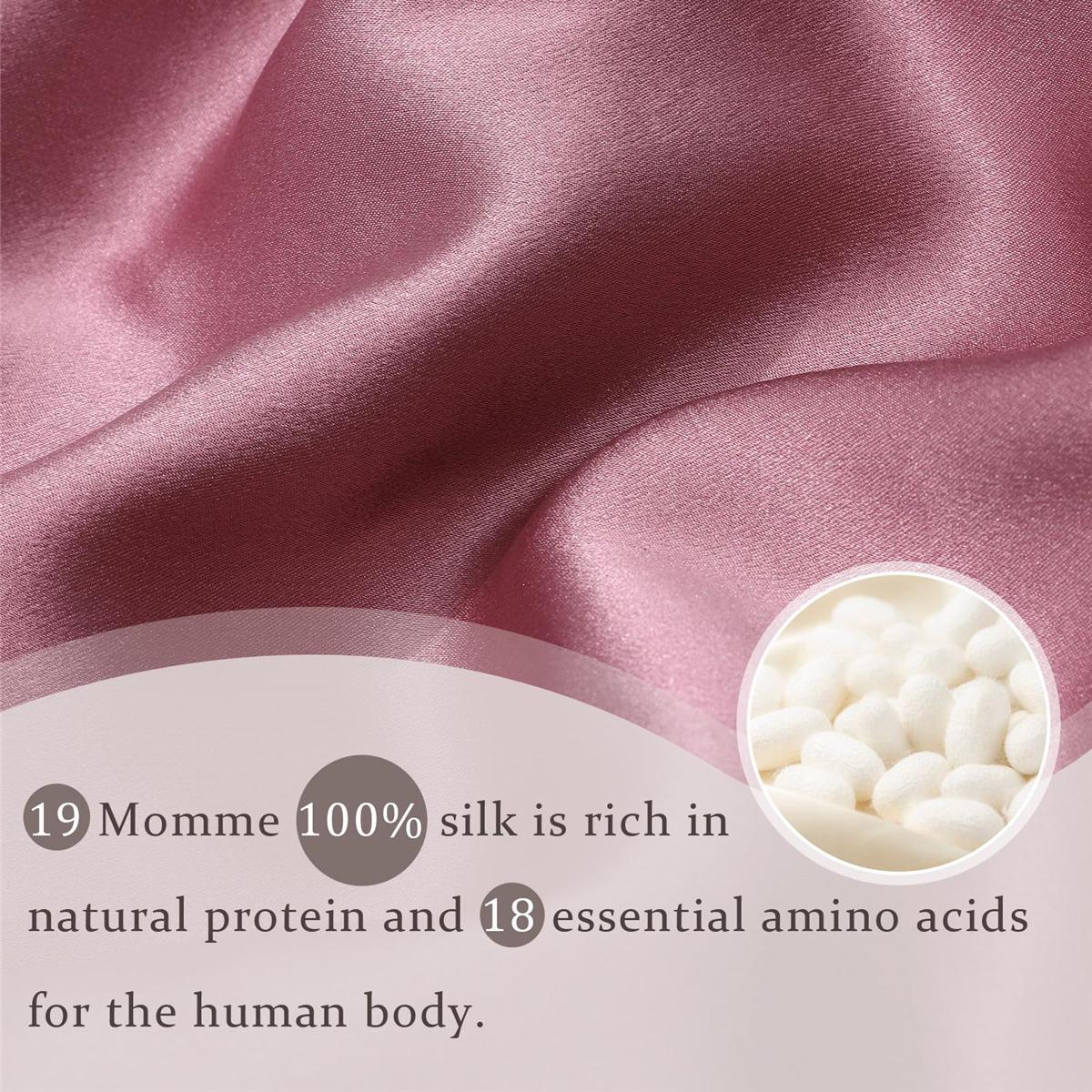 100% Mulberry Silk Bonnet for Sleeping Women Double Layer Hair Bonnet Natural Silk Sleep Cap with Elastic Tie Band Reversible Hair Bonnets for Hair Nightcap Gifts for Female