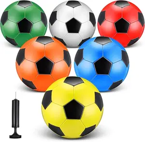 6 Pcs Soccer Ball Bulk with Pump Kids Soccer Ball Toddler Youth Official Soccer Ball for Teens Adult Game Training Soccer Ball Sport Gift(Size 3)