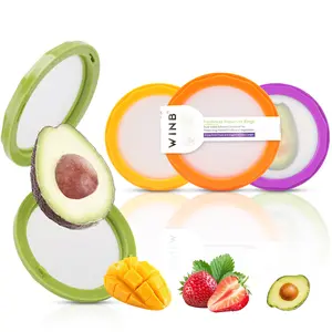 Avocado Saver & Onion Storage Set of 4 Reusable Fruit and Veggie Savers - Ideal for Avocados, Tomatoes, Apples, Garlic, Onions, and More