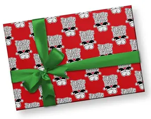Naughty Santa Xmas Wrapping Paper, Funny Naughty Jingle Balls Christmas Wrapping Paper NSFW Joke Gift Wrap Inappropriate White Elephant Adult Vulgar Offensive Present