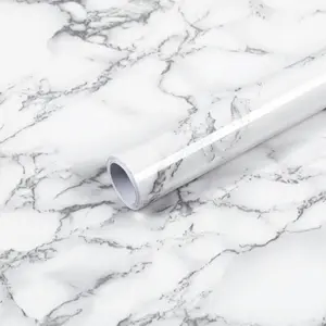 Marble Pattern Self-adhesive Wallpaper, 1 Count Oil-proof & Waterproof Wall Sticker, Decorative Wall Paper for Home Kitchen Living Room, Peel and Stick Wallpaper Designs