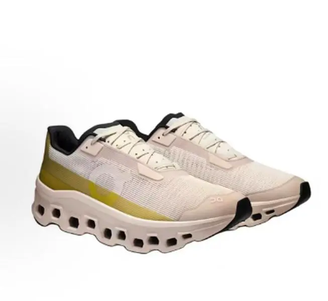 Beige-Mustard 2-Tone Athleisure Shoes, Airy Woven Mesh Upper, Perforated Ventilation Panels, Tough Rubber Outsole for Gym & City Daily Walks (Elevates Neutral Earth-Tone Casual Outfits)
