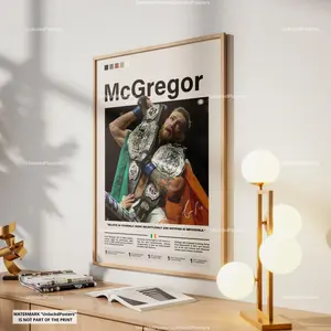 Conor McGregor Poster, McGregor Print Wall Art, , UFC Legend Poster, UFC Print Gift Idea, McGregor UFC Fan Gift, Sports ( Unframed - Print Only )