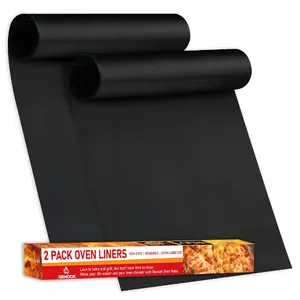 RENOOK Oven Liners for Bottom of Oven, 2 Pack Non-Stick Heavy Duty Oven Mat Set, 15.75"x 23" BPA and PFOA Free Oven Floor Protector Liner, Kitchen Friendly Cooking Accessory