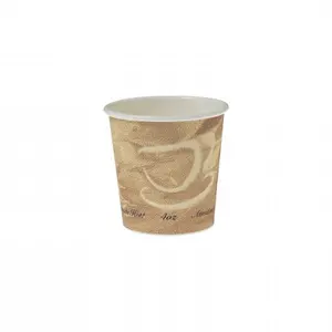 Disposable Solo Cups SCC374MS 4 oz Single-Sided Poly Paper Hot Cups, 50 Per Pack, 20 Total Packs