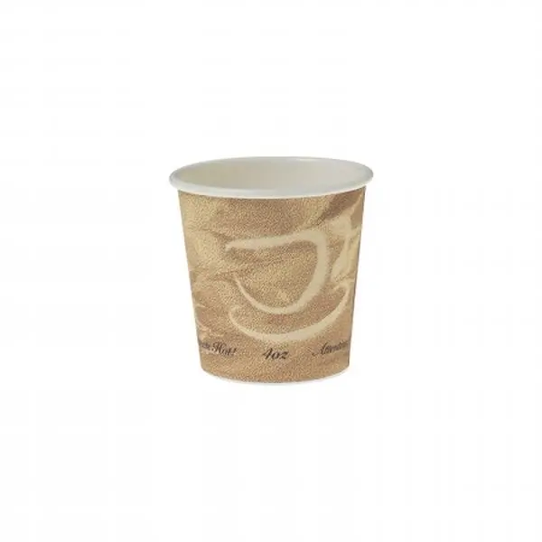 Disposable Print 4 oz Solo Cups SCC374MS Single-Sided Poly Paper Hot Cups, 50 Per Pack, 20 Total Packs