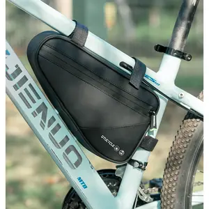 Durable Waterproof Bike Triangle Pouch| Secure Mount, Fits All Essentials for Rides64678