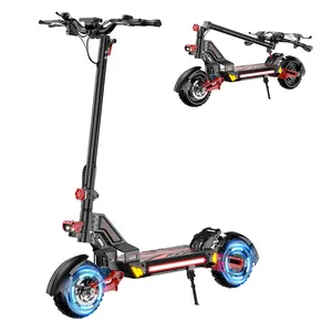 【Black Friday offer】Tuziwuzs V2 5600W Dual Motor   for Adults 48V20AH Lithium Battery Up to 45MPH 55 Miles Range Dual Suspension Brakes 3 Speed Modes LCD Display Off-Road  E  max range  Powerful     scooter free  style  scooter naveest  3  pro