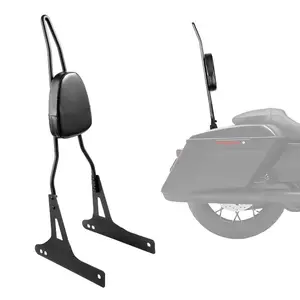 Detachable Motorcycle Passenger Backrest, Compatible with Harley - Davidson Touring, Street Glide, Road Glide, Road King, 16 - Inch Height, Black