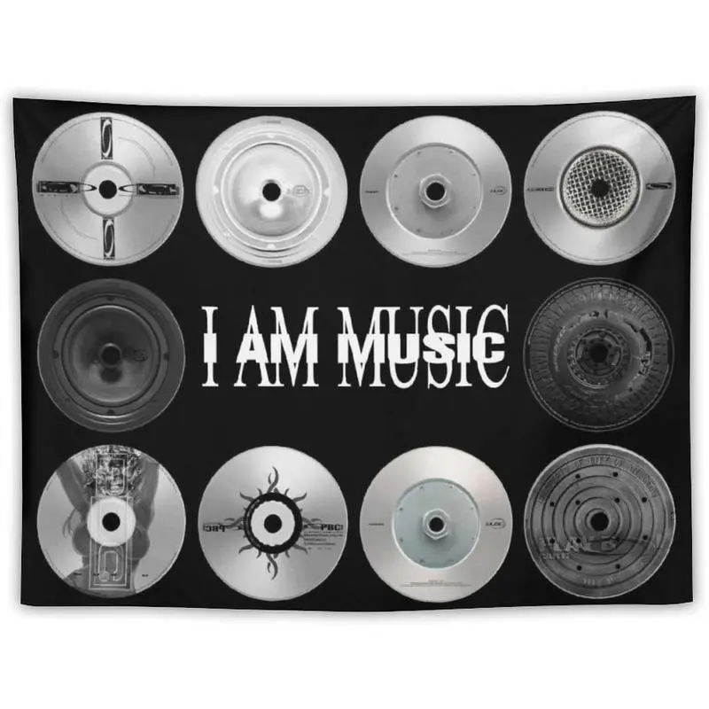Playboi Singer Carti Die Lit Album Aesthetic Decorative Tapestry for Bedroom, College Dorm And Classroom Decor, Aesthetic Decorative Flag Banner Wall Tapestries Hanging for Boy Girl Friend Gifts (I am Music Vinyl)