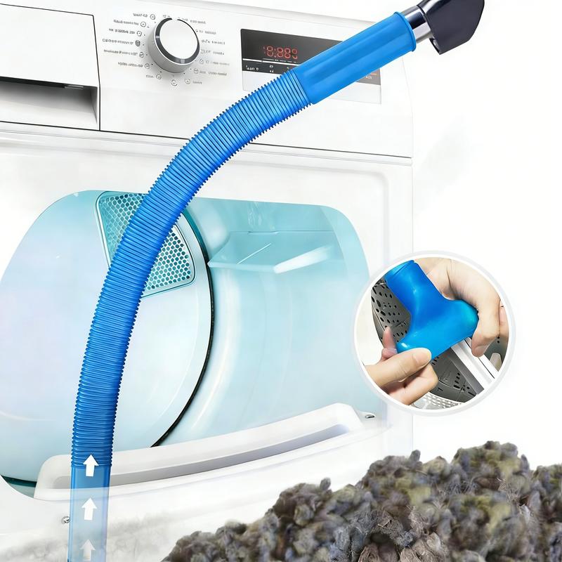 Dryer Vent Cleaner kit Dryer Lint Vacuum Attachment with Stretch Universal Connector, Dryer Vent Cleaning Tool Vacuum Hose Lint Remover, Blue