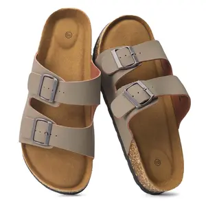 SHOESLOCKER Women's Cork Footbed Sandals - Double-Buckle Straps, Arch Support, Cloud-Like Walking Shoes for Summer Outdoor Adventures, Comfortable & Versatile Footwear for Daily Wear - Girl, Knee