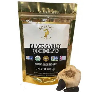 BP Black Garlic 100% USDA Organic grown and fermented here in the USA delicious and tasty 3pcs Xl heads excellent  Flavor
