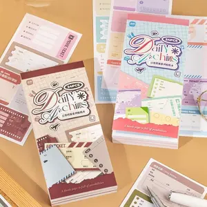 24 Sheets Writing Sticker Book, Daily Archive Ticket Note Pad, Practical Decorative DIY Scrapbook Journal Diary, Handmade Decoration, DIY Sticker Paper, Decorative Stickers