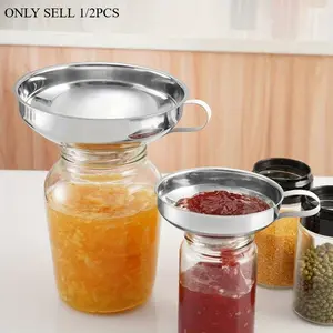 Thickened Stainless Steel Wide Mouth Funnel, Household Large Diameter Jam Funnel