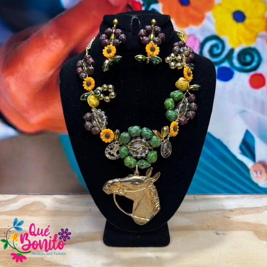 Hand Crafted Set Earrings and Necklace