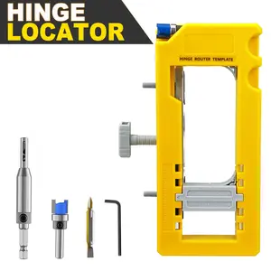 Door Hinge Insert Mold Set, Door Hinge Installation Hardware Kit, Including Door Hinge Router Template Detachable Insert, 3inch to 5inch Length Door Lock Installation Kit, Hinge Repair Tool