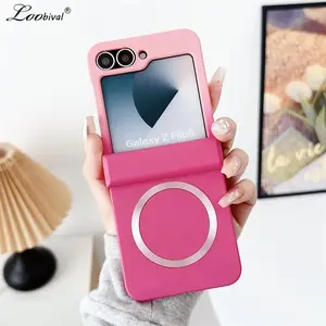 Luxury Gradient Matte Case for Samsung Galaxy Z Flip 6 5 4 3 flip6 ZFlip Magnetic Double Color Shockproof Hinge Hard Cover