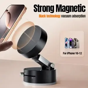 Strong Suction Cup, Vacuum Adsorption, Portable Multifunctional Mobile Phone Stand,Magnetic Phone Holder Stand, Adjustable & Foldable for Car & Multi-Scene Use vacuum magnetic Rotating