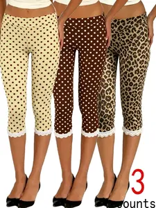 3 PCS High Waist Capri Leggings for Women, Y2K Aesthetic Stretchy Slim Fit Capris, Buttery Soft Casual Workout Pants,2026 Athleisure Outfit,Yoga, Gym, Daily Wear, Running, Shopping, Versatile Minimalist Style for Teen Girls, Gen Z Fitness Lovers