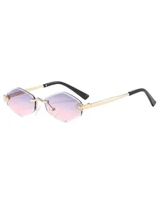 Fashion Small Polygonal Sunglasses for Women, Luxury Brand Rhombus Sun Glasses, Vintage Metal Shades Eyewear, Stylish Women's Accessories