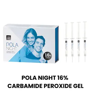 Pola Night Mini Carbamide Peroxide 16% Whitening Tooth Gel Syringes, 4-Pack, 1.3 grams Syringes Whitening Tooth Treatment
