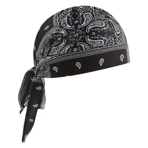 Paisley Cooling Headscarf Cap 2PCS Set, Motorcycle Pirate Head Wrap Safety Helmet Liner, Moisture Wicking Quick Dry Cooling Helmet Cap, Stretchy Fit Hand Washable Multifunctional Headwear for Motorcycling, Cycling, Running, Hiking & Outdoor Enthusiasts