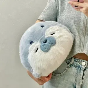 Cute Seal Plush Toy Soft Stuffed Animal Pillow Cushion Lifelike Sea Animal Gift for Kids