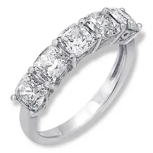 Radiance by Absolute™ 5.78ctw Simulated Diamond Square 5-Stone Ring