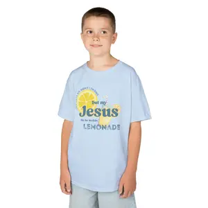 KID SIZE Lemonade Faith T-Shirt, Life Gave Me Some Lemons but My Jesus He Be Makin' Lemonade tee, Easy to Wear, Just Throw It On