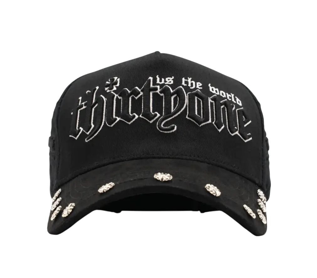 31 HATS 31 VS THE WORLD BLACK SNAPBACK HAT 31VSTHEWORLD BLK