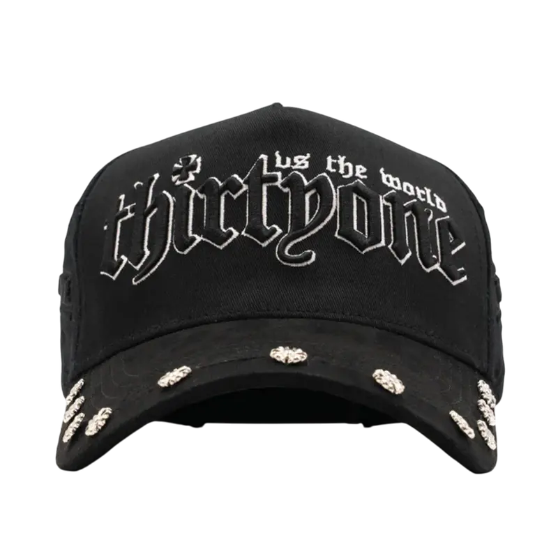 31 HATS 31 VS THE WORLD BLACK SNAPBACK HAT 31VSTHEWORLD BLK