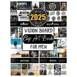 Vision Board Clip Art Book For Men: Create Motivational & Powerful Vision Board From 400+ Supplies (Pictures, Quotes and Affirmations) | Reach Your Full Potential Paperback – November 19, 2023