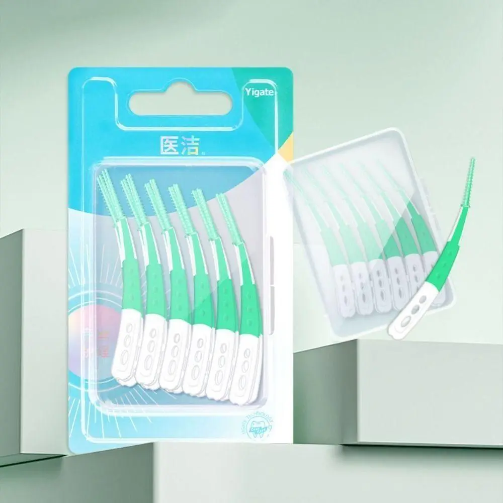 60Pcs New Silicone Interdental Brush Soft Bristle Inter-Dental Tooth Cleaning Brush Orthodontic 60Pcs Toothpicks Oral Cavity