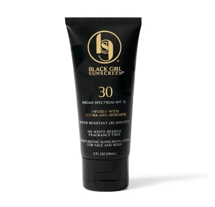 Black Girl Sunscreen SPF 30 for the Face & Body - Moisturizing Sun Protection, SPF 30, Sun Lotion for Women, Ultra Sheer, Travel Size, No White Cast for Melanin Rich Skin - 2 fl oz