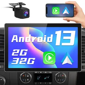 11.5" Android 13 Car Stereo for Chevy Silverado 2007-2013 touch screen has Android Auto Wireless Carplay, Bluetooth WIFI supports GPS Navigation