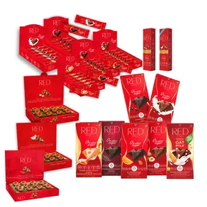 RED Delight Complete Chocolate Lover Package - No Added Sugar, Non-GMO, Gluten Free, Kosher, Weight Watchers Friendly, Candy Bars and Truffles
