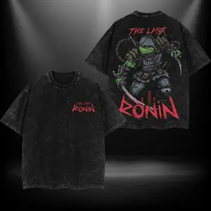 Michelangelo Mikey The Last Ronin Ninja Turtles Menswear Gift for movie fans Top Apparel Classic  Seamless Simple Straight Man designer shirts Men's Regular Fit Floral Print Tee