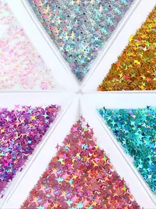 1Pcs Starry Resin Sequins Shiny Four-pointed Star Glitter For Epoxy Resin Filling UV Silicone Mold Filler DIY Crystal Crafts Handmade Star Shape High Shine All Season