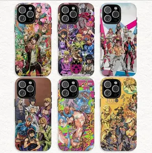 Jojo's Bizarre Adventure Manga Phone Case, Cute Jojo Anime Manga Phone Case, Phone Cover For iPhone 17 16 15 14 13 12 11 Samsung S25 S24 S23 Case, Dual Layer Protective Phone Cover