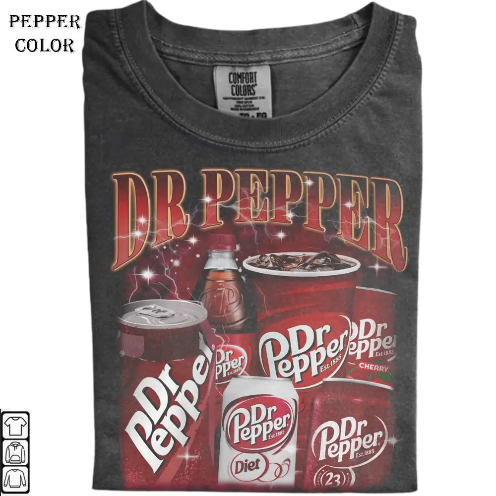 Dr P.e.pper Lover Shirt, Vintage Soda Lover Vintage Shirt, Festive Holiday Tee, Cozy Winter Sweatshirt, Unisex Cotton Graphic Top T-Shirt, Unisex Cotton Crewneck Top for Daily Wear