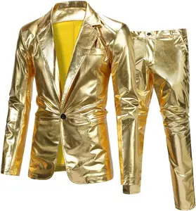 Mens 2 Piece Print Dress Suit Casual Floral Party Tux Jacket Slim Fit Outfit