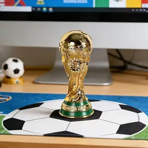 Resin Football Trophy Statue, 3D Collectible Soccer Decor, Durable Desk Ornament, Ideal for Sports Room, Fan Collection, Birthday Party Gift